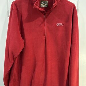 Drake Red Zip Up Sweater